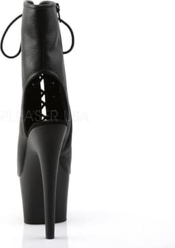 Adore-1016 plateau peeptoe enkellaars met open hiel en stiletto hak mat zwart - (EU 36 = US 6) - Pleaser — thumbnail 5