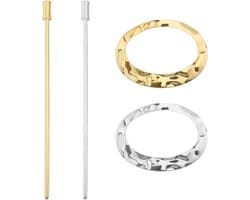 Haarspeldjes metalen haarspeldjes minimalistische cirkel haarspelden traditionele haaraccessoires voor vrouwen meisjes kapsels (zilver en goud)