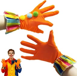 Handschoenen, kleurrijk, clown cosplay handschoenen, clown kostuum accessoire voor carnaval, Halloween, party, cosplay, circus, mannen en vrouwen — thumbnail 1