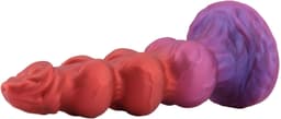 Hismith Omega Fantasy Dildo 22 cm – Siliconen Dildo met Zuignap en KlicLok – Paars/Rood — thumbnail 3