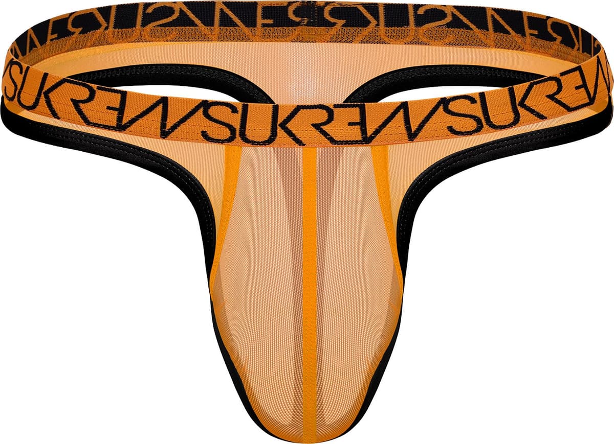 SUKREW Sheer Low-Rise Thong Blaze - MAAT S - Erotisch Heren Ondergoed - String voor Man - Sexy mannen String — afbeelding 1