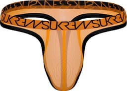 SUKREW Sheer Low-Rise Thong Blaze - MAAT S - Erotisch Heren Ondergoed - String voor Man - Sexy mannen String — thumbnail 1