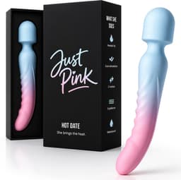 Just Pink Hot Date - Verwarmde Magic Wand Vibrator met Warme Tip - Wand Massager met 2 Motoren - Clitoris Stimulator - Vibrators voor Vrouwen - Sex Toys voor Koppels - Oplaadbaar — thumbnail 1