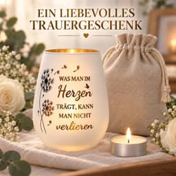 Bedrouwgeschenk windlicht met gravure en 10 theelichtjes — thumbnail 5