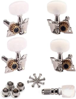 5Pcs Zinklegering Gitaar Accessoires Banjo Machine Hoofd Tuners Tuning Pinnen Sleutel Met Bushings Set Voor Akoestische Folk Klassieke Gitaar — thumbnail 2