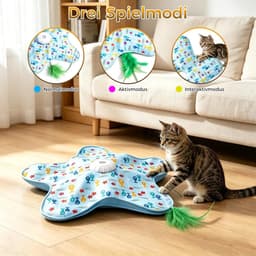 Kattenspeelgoed, zelfbezigheid, kattenspeelgoed, elektrisch met verstopspel, beweegbare veer, piepende muis, voor katten, kitten en volwassenen — thumbnail 4