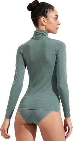 Pura Dames ondershirt lange mouwen met kasjmier kant elegant thermisch warm basislaag — thumbnail 2