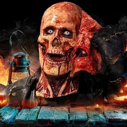 Dubbellaags halloween masker, Halloween horror masker, skelet en halloween clown masker, Halloween latex maskers voor heren, dames en volwassenen — thumbnail 4