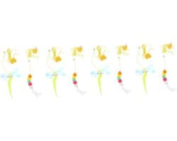 4 Sets Schattige Hangende Deurkozijn Katten Speelgoed Interactieve Binnenspeelgoed Voor Katten Om Te Springen Achtervolgen 2 Stuks * 4