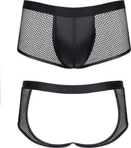 Wetlook en mesh Men's shorts - Black — thumbnail 4