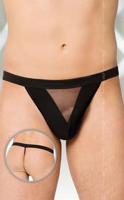SoftLine Collection | Sexy transparante heren string | zwart | S t/m L — thumbnail 2