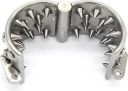 Prolink Novelties® - Metalen cockring - 36 pinnen van 6 mm - hangslot - zonder tanden Ø5,0 cm -  met tanden Ø3,0 cm — thumbnail 5