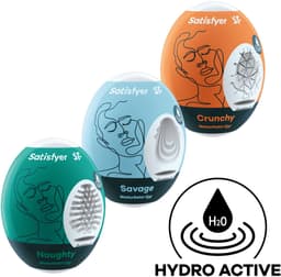Satisfyer Masturbator Egg, verschillende structuren, hydro-actief TPE, geen glijmiddel nodig, voor eenmalig gebruik — thumbnail 1