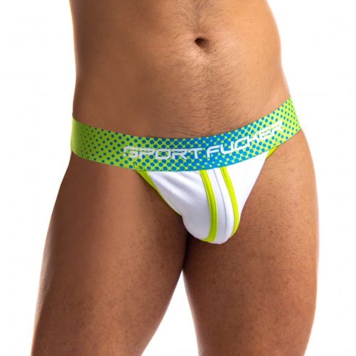 Sport Fucker Jersey - Jockstrap - Groen/Wit XXL — afbeelding 1