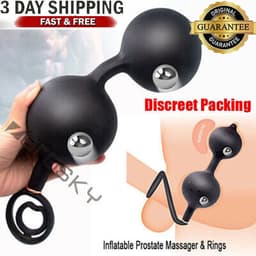 Mannelijke-Extra-Grote-Opblaasbare-Prostaat-Anaal-Seks-Butt-Plug-Dildo-Kraal-Mannen-Vrouwen-Speelgoed — thumbnail 2