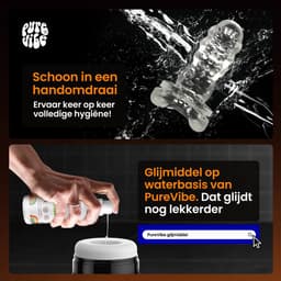 PureVibe® Pleasure Pulse V2 - Automatische Masturbator voor Man - Blowjob Simulator met Warmtefunctie - 18 Standen - Pocket Pussy - Seksspeeltjes voor Mannen - Zwart — thumbnail 8