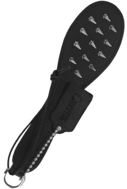 BRUTUS LEATHER - Hellraiser Peddel met Spijkers - Zwart — thumbnail 5