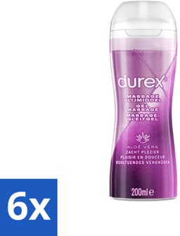 6 x Durex Massage glijmiddel 2 In 1 Aloë Vera 200 ml - Durex Massage Olie - Glijmiddel - Aloë Vera - Intiem Gel - Seksgel — thumbnail 8