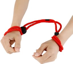 Smart Moves - Touw Handboeien - Japanse Bondage Handboeien - Shibari - Rood — thumbnail 3