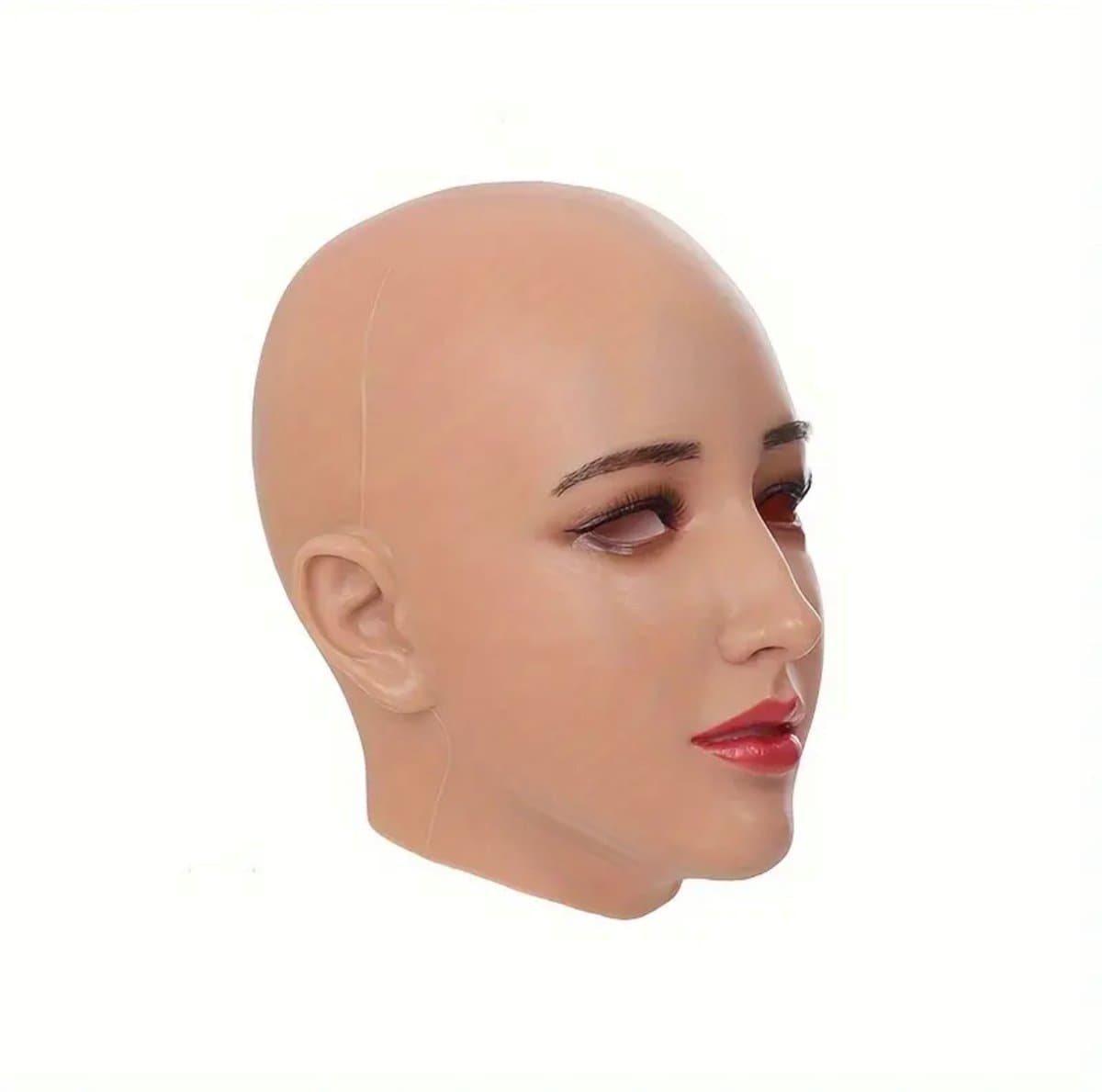 Realistisch Silicone Masker voor Mannen – Volledig Vrouwengezicht met Make-up – Cosplay & Travestie — afbeelding 1