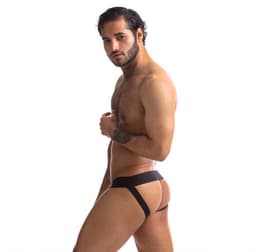 Sport Fucker - Jersey Jockstrap Herenslip - Zwart/Geel XXL — thumbnail 4