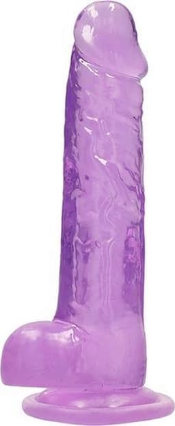 6" / 15 cm Realistic Dildo With Balls - Purple — thumbnail 6