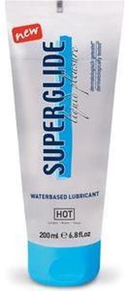 HOT Superglide Natural - Glijmiddel Op Waterbasis in Handige Tube - 200ml — thumbnail 2