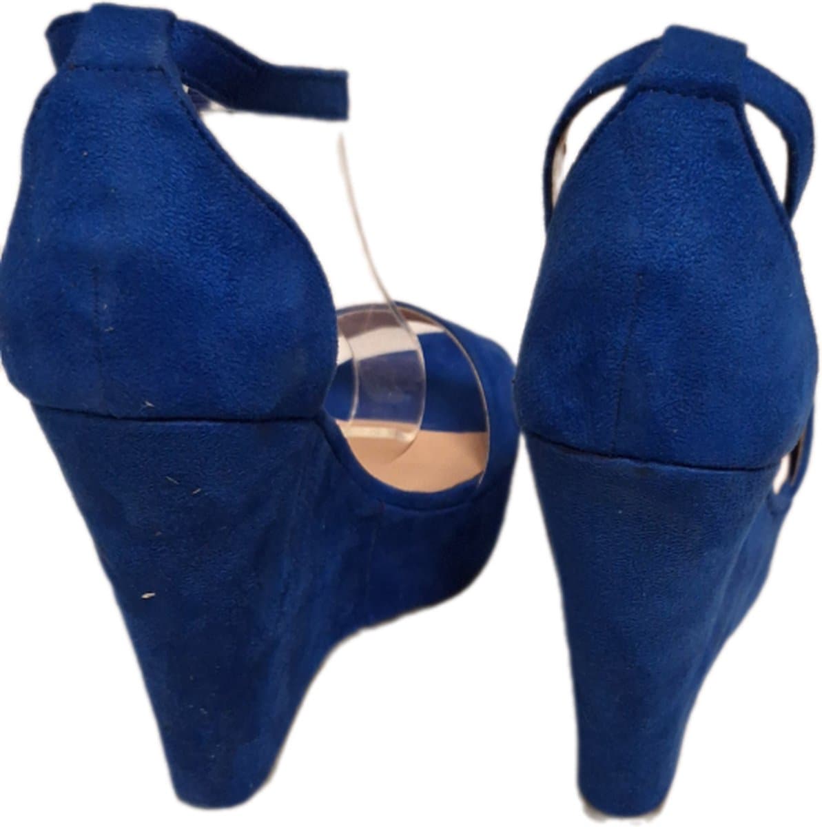 CH.CREATIONS-EROTISCHE PUMP-SLEEHAK/ 12 CM-PLATEUZOOL 3 CM- BLEU-38 — afbeelding 1