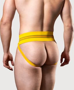 MM Sports The Original No. 10 Swimmer/Jogger Jockstrap 3 inch Yellow - MAAT M - Heren Ondergoed - Jockstrap voor Man - Mannen Jock — thumbnail 7