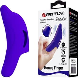 Pretty Love - Delphini - Vinger Vibrator - Paars - Siliconen - USB Oplaadbaar - 10 standen — thumbnail 1