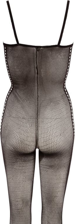 Sexy Lingerie - Catsuit met Open Kruis - Erotische Catsuit - Bodystocking - Visnet - S/M — thumbnail 2