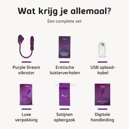 Sensual Desire® Purple Dream – Clitoris Stimulator met Tongbeweging – Stotende Dildo Vibrator – Dual Action – 10 Standen — thumbnail 8