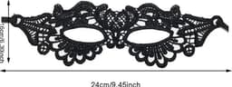 Zwart Koningin Kant Masker – Elegante Borduren Applicatie voor Halloween, Maskerade Feest, Bruiloft, Carnaval en Kostuum Party — thumbnail 2