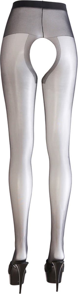 Cottelli Collection – Open Kruis Panty met Versterkte Taille Band voor een Sensuele Uitdaging – Maat XS – Zwart — afbeelding 1