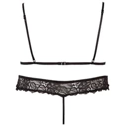 Abierta Fina – Sexy Extravagante Verleidings Lingerie Set met Strass Elementen voor Openheid met Klasse – Maat L – Zwart — thumbnail 4