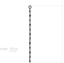 Lange Anaalketting 105 cm - Zwart — thumbnail 4
