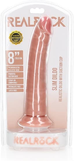 Shots - RealRock Slanke Realistische Dildo met Zuignap - 20,5 cm flesh — thumbnail 3