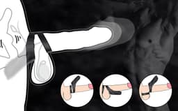 IntiMate® DuoVibe - Intens Vibrerende Dubbele Cockring en Perineumstimulator - Luxe Dubbele Penis Trainer met 10 Vibratiestanden - Sex Toys voor Mannen - Dubbele Penisring met Ballzakstimulatie - 3-in-1 Penisversterking - Discrete Verpakking — thumbnail 3