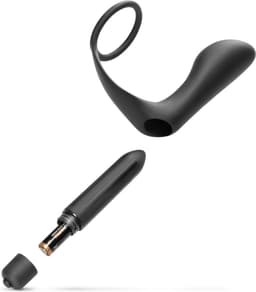 Prostaat Vibrator & Cockring - Zwart — thumbnail 2