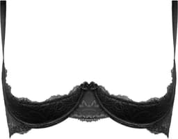 Christine le Duc - Kanten Kwart Cups BH Marzia - Lingerie Erotisch - Zwart — thumbnail 11
