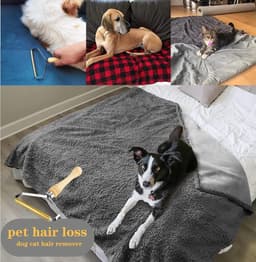 Haarverwijderaar Verlengen,1 Pack Tapijt Sofa Kat Hond Haar Lint Remover, Herbruikbare Kleding Beddengoed Huisdier Bont Remover Stof fuzz Scheerapparaat Tapijt Schraper — thumbnail 4