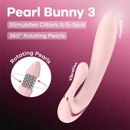 Satisfyer Pearl Bunny 3 | Rabbit Vibrator met 360° roterende kralen | G-spot- & clitorisstimulatie | 24 programma's | waterdichte toys voor vrouwen — thumbnail 4