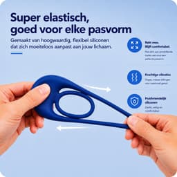 NØXA Hero - Cockring Vibrerend - Vibrerende Cockring - Penisring Siliconen - Flexibele Pasvorm - Meerdere Vibratiestanden- Sex Toys voor Koppels- Mannen - Zwart — thumbnail 5