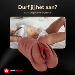 Quick Relief Natasha™ - Masturbator - Pocket Pussy - Seksspeeltjes voor Mannen - Bruin — thumbnail 4
