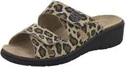 2808, comfortabele damessandalen van leer, praktische werkschoenen met uitneembaar voetbed, comfortabele pantoffels — thumbnail 1
