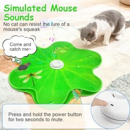 Interactief kattenspeelgoed met veerautomaat lotusblad-design — thumbnail 5
