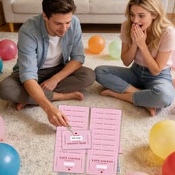 Romantische bonnen set - Liefdeskaarten koppels - Relatie versterken - 20 kraskaarten - 15 x 12 cm - Roze — thumbnail 5