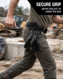 Belt holder 3 pieces black nylon - robust and adjustable clip for work gloves, tactical gloves, garden and safety. - ShopVlot — thumbnail 2