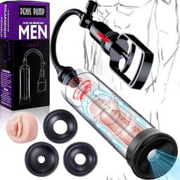Vacuümpomp voor de penis: handmatige pomp voor erectie en vergroting; krachtig vacuümsysteem voor mannen — thumbnail 1
