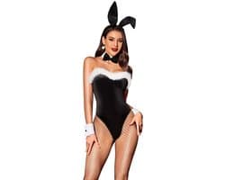 SolidKeus - Sexy Bunny Kostuum voor Vrouwen met 7-delige Set